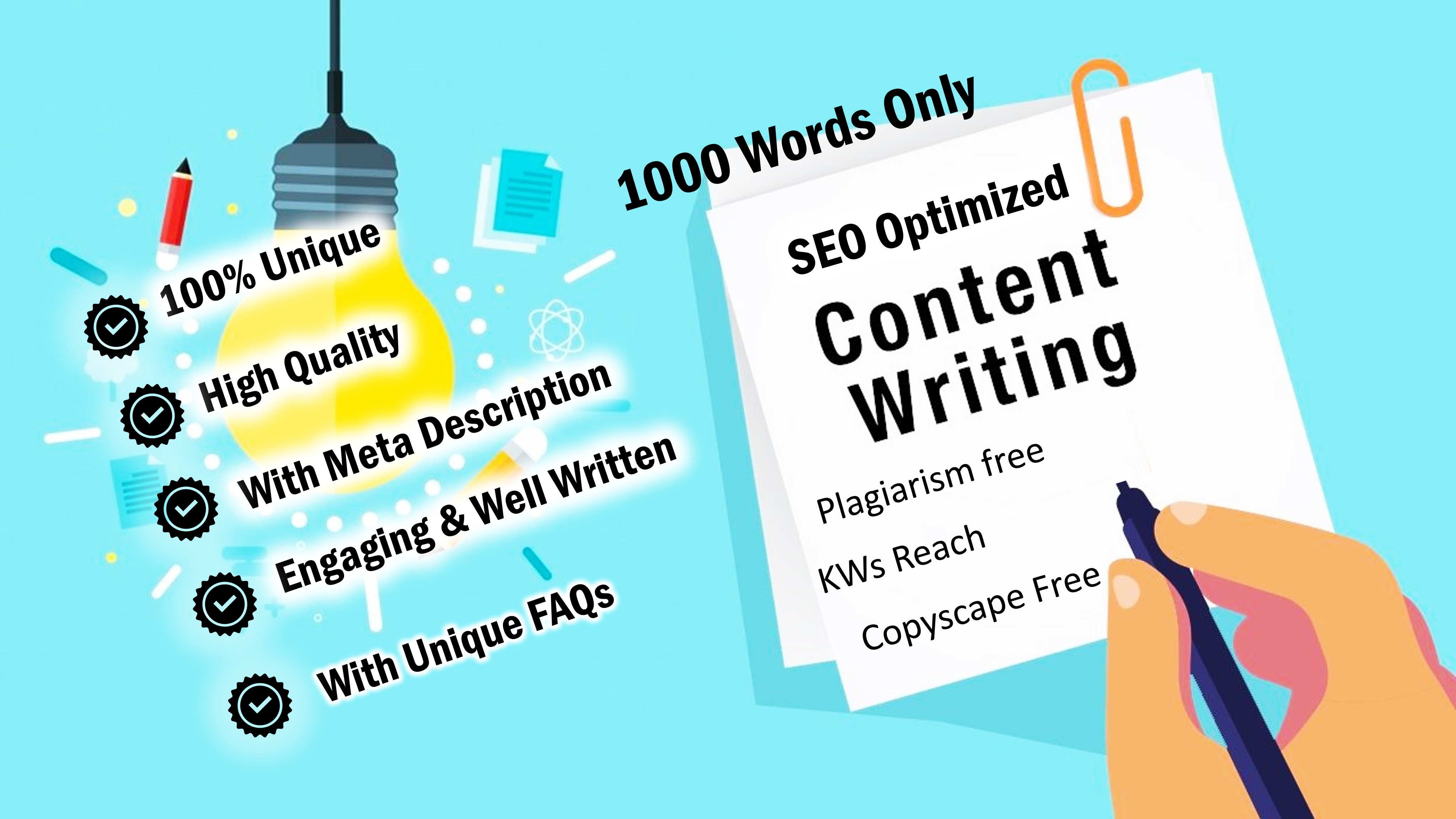 3 High Quality & SEO Optimized Articles with FAQs...