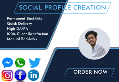 I will create 200 best high quality Social profile cr...