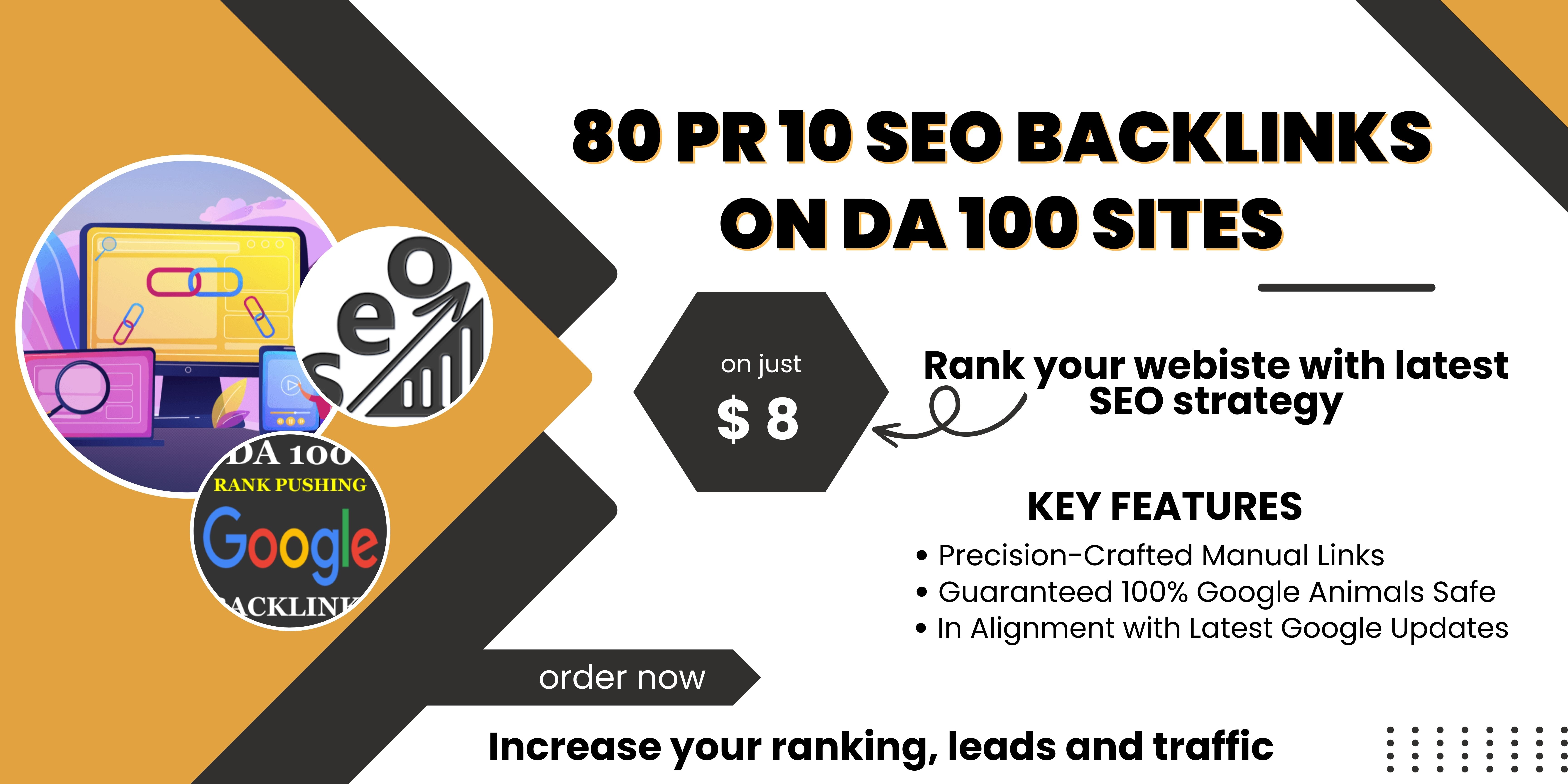 I will create 80 distinct PR10 SEO backlinks on websi...