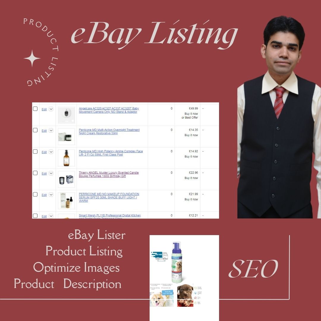 I will do eBay Listing ebay Lister Product Listing Vi...