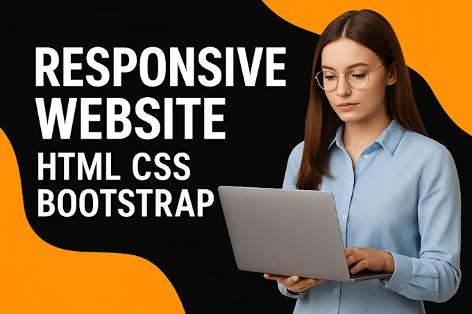 Create a modern responsive website using HTML CSS boo...