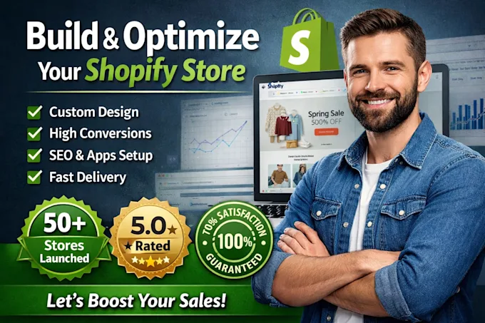 Shopify store design & optimization that drives s...
