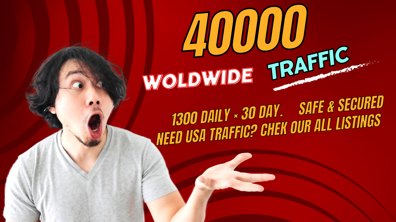 Generate 1300 daily website visitors for a month thro...
