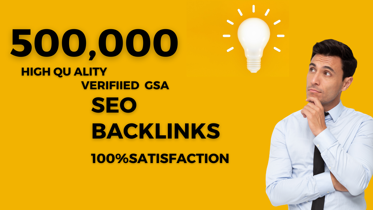 Generate 500,000 GSA SER SEO backlinks to boost link ...