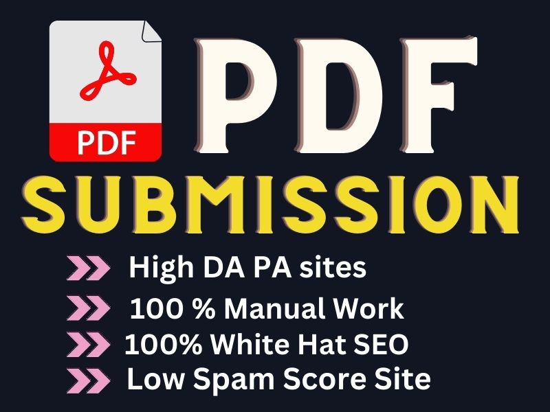 I will provide manually 60 PDF submission on high da ...