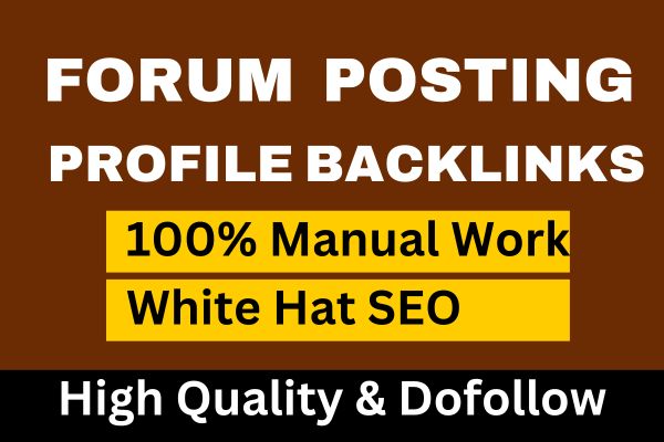 High Da 50+ 400 Forum Posting Profile Backlinks for G...