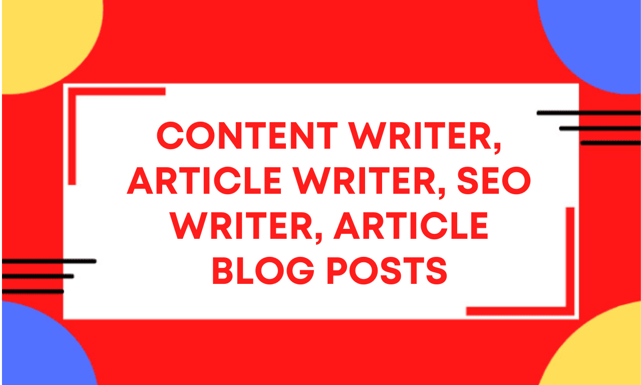I will be your content writer for 500, 1000 words SE...