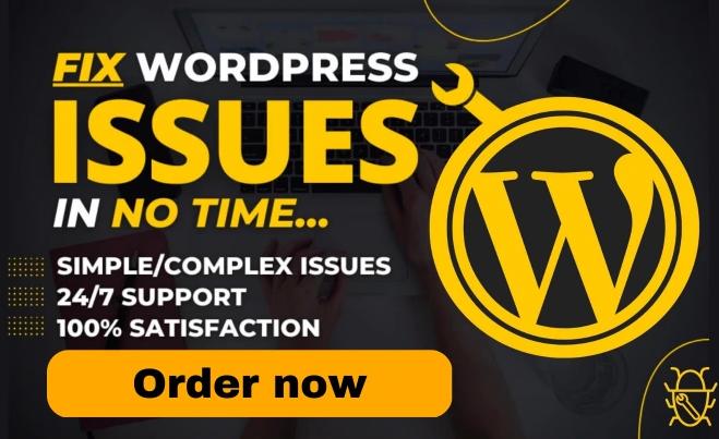 I will Fix your wordpress website issues and errors, ...