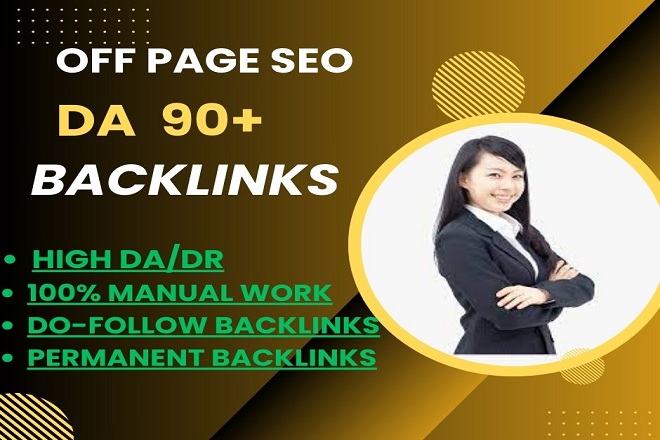 I will do off page SEO services with high 30 da backl...