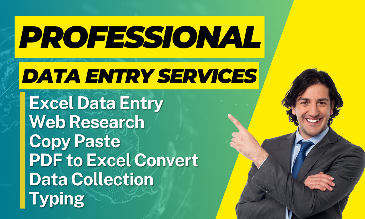 I Can do Professional Excel Data Entry, Copy Paste, ...