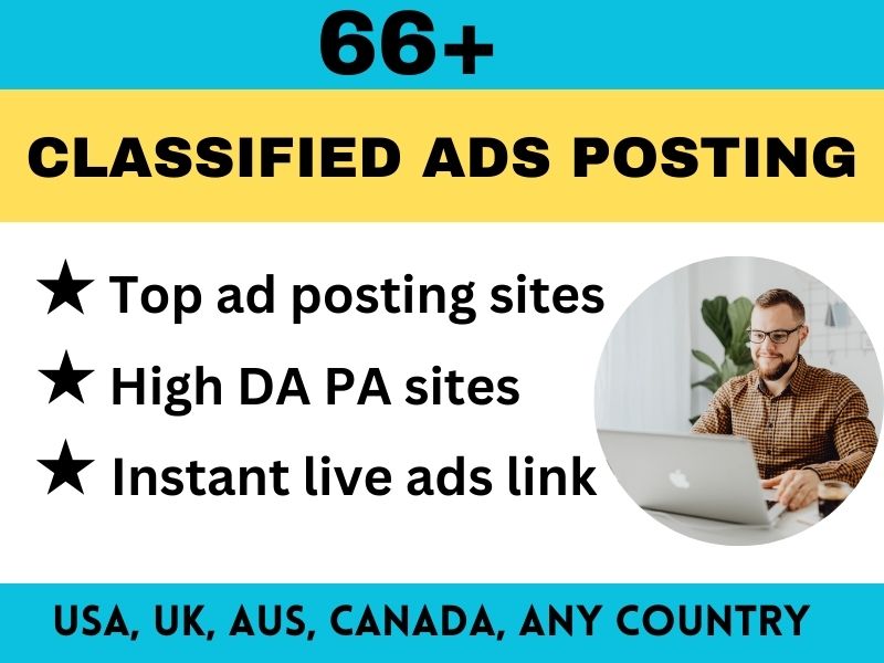 I will post 66 Classified ads Posting in US, UK, an...