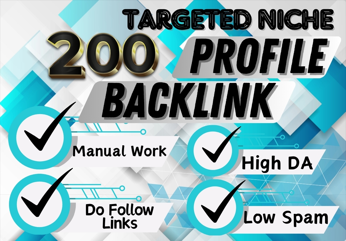 200 HQ Profile Backlinks-DoFollow & permanent Lin...