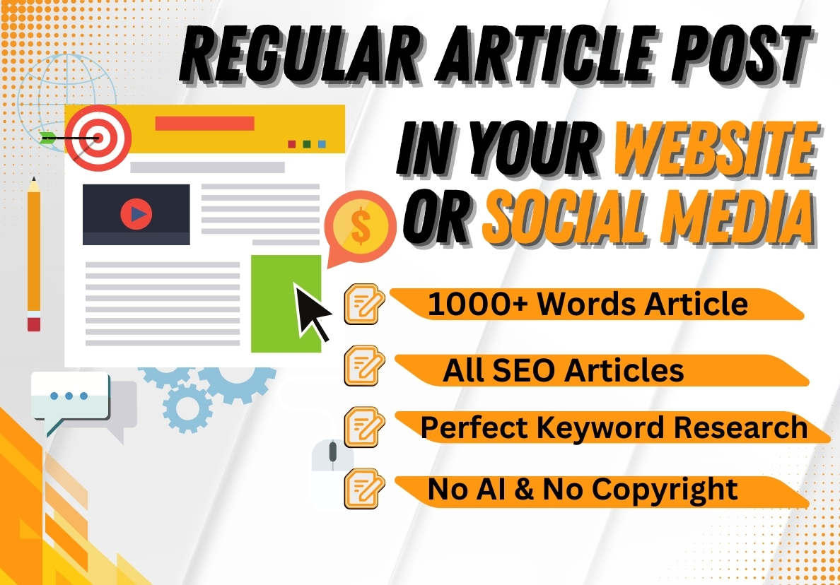 Article writing-Blog writing available-1000+ words ar...