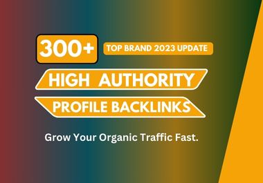 I will offer you 300 manual High Quality SEO Profile ...