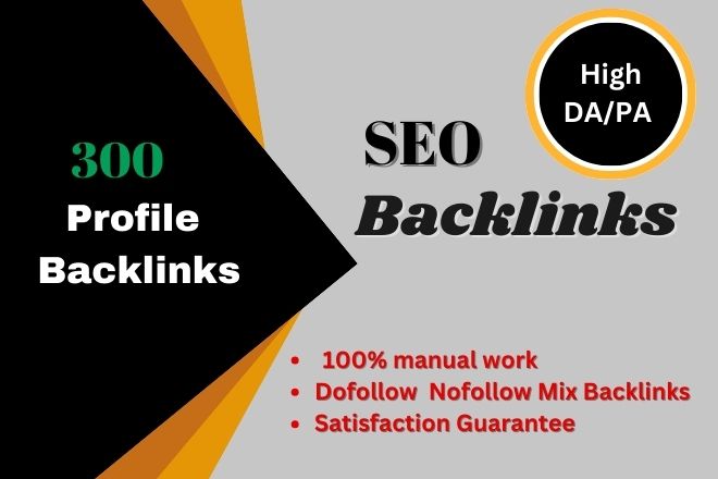 I will create 300 manual HQ SEO Profile Backlinks For...