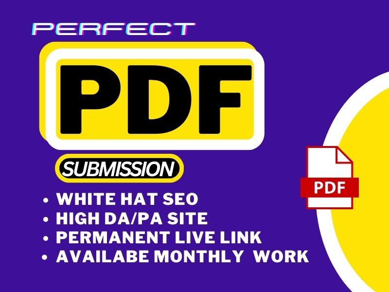 I will manually do 100 PDF submissions to top ranking...