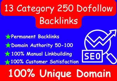 250 unique domains HQ DA 50 to 100 plus Rank Booster ...