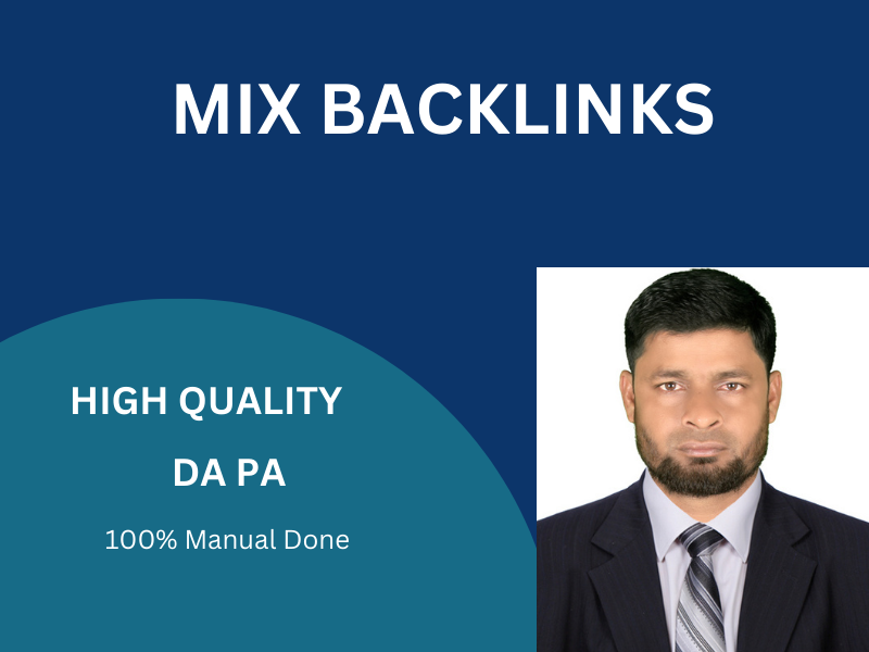 I will build manually mixed dofollow backlinks with w...