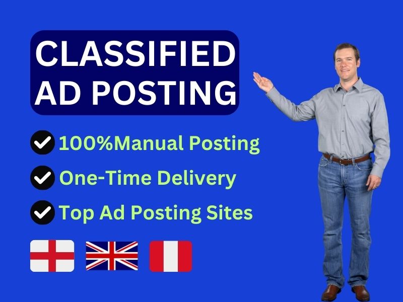 I will do 50 high quality classified ads posting in t...