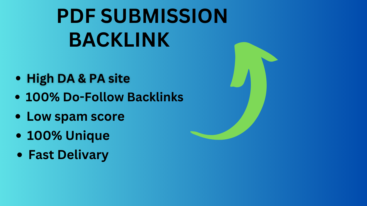 I will create 100 PDF submission backlinks manually w...