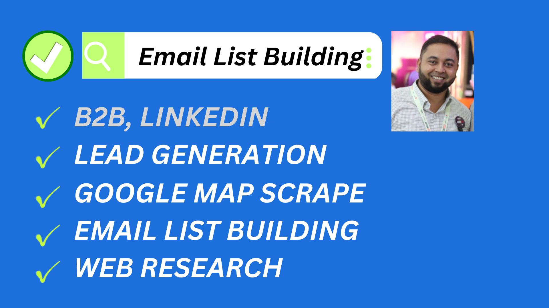 100 B2B lead generation, business data, google map ...