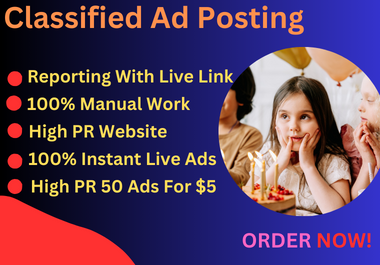 I will do 35 classified ads posting and top classifie...