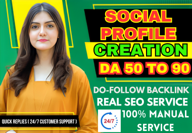 Get 40 high quality social media profile setup and pr...