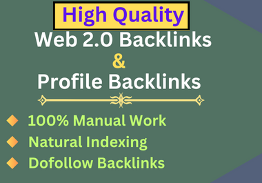 I will do 20 contextual web 2.0 and 20 Profile Backli...
