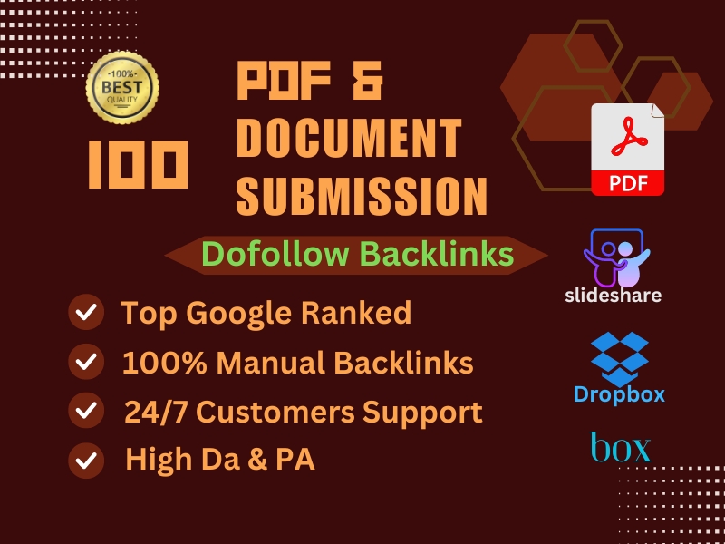 I will manually submit 100 PDF submission to high dom...