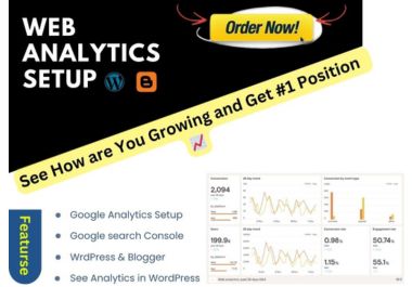 I will Setup Web Analytics to your WordPress and Blog...