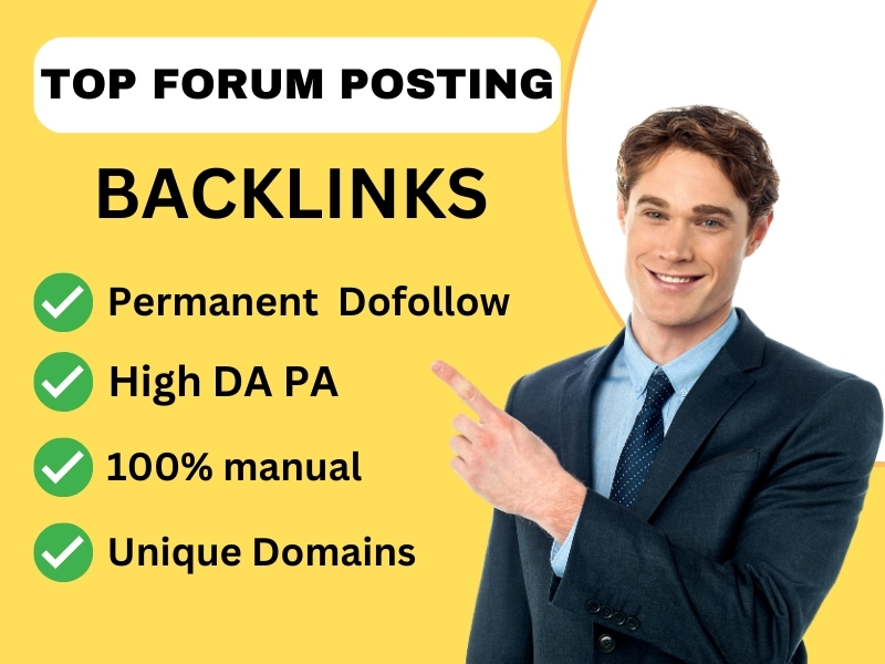 I will manually provide 75 forum posting to unique do...