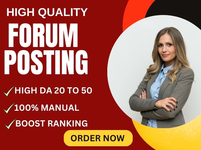 I will manually provide70 forum posting backlinks, h...
