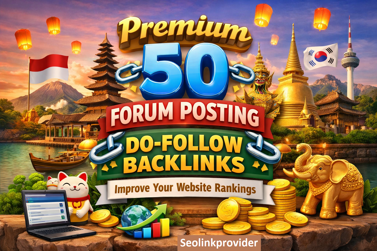 Premium 50 Do-Follow Forum Posting Backlinks to impro...
