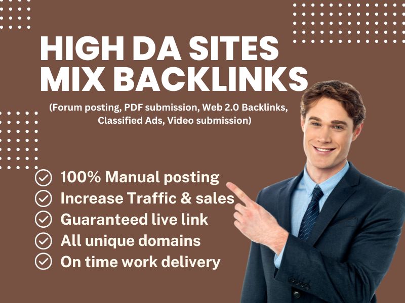 I will manually create 200 SEO Mix Backlinks on high ...