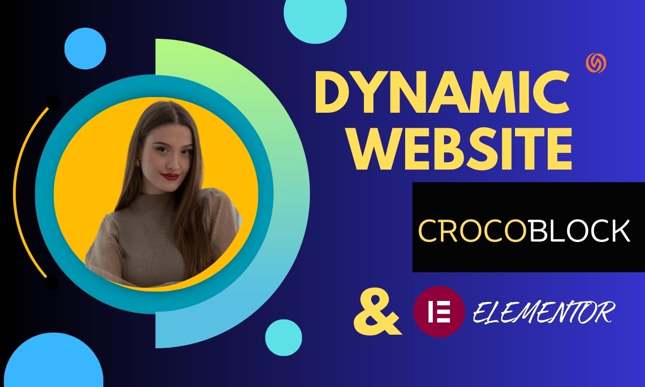 I will build a dynamic Wordpress website by Crocobloc...