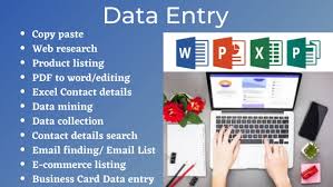 I will do data entry typing work job, copy paste, e...
