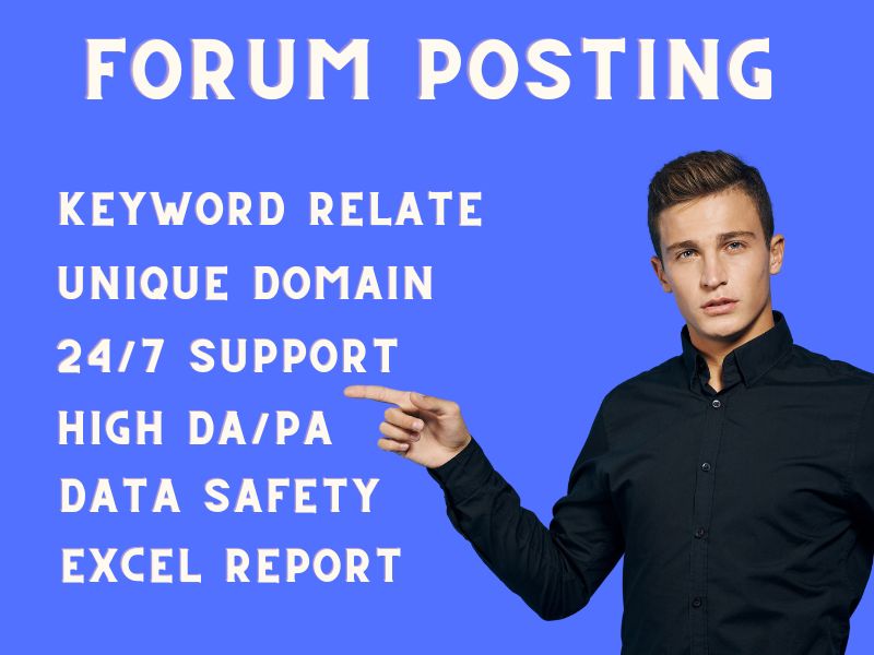 I will manually do 60 dofollow high authority forum p...