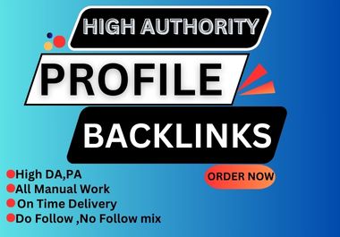 Manually 200 HQ profile Backlinks link building