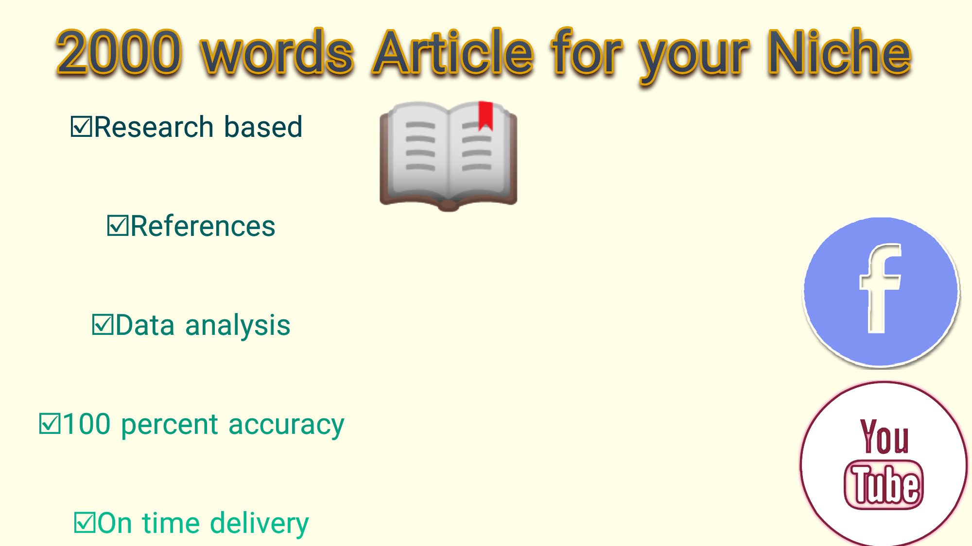 I will write an Article for your Blog and other socia...