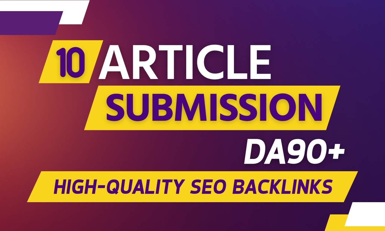 10 Unique Article Submission DA90+ contextual backlin...