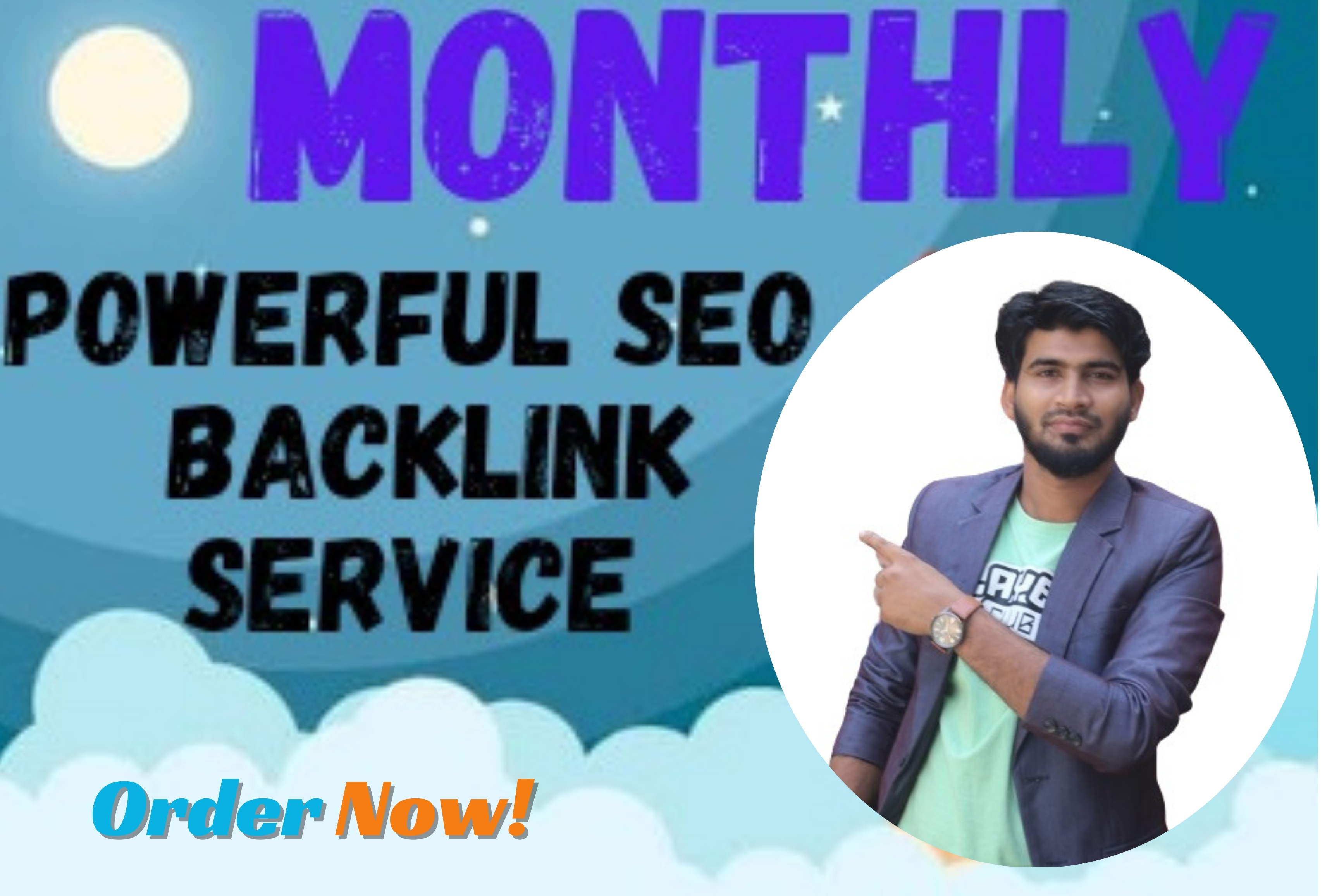 Provide monthly powerful SEO backlink services for ra...
