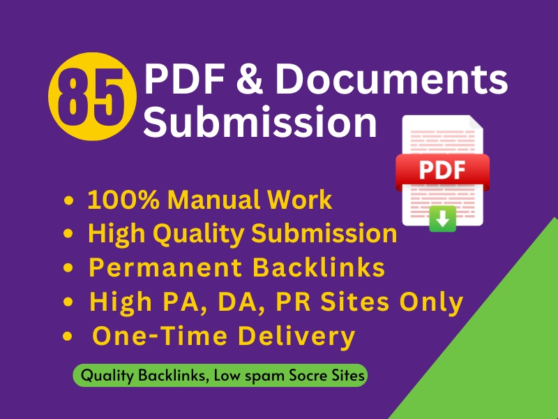 I will manually submit the PDF Submission to 85 docum...