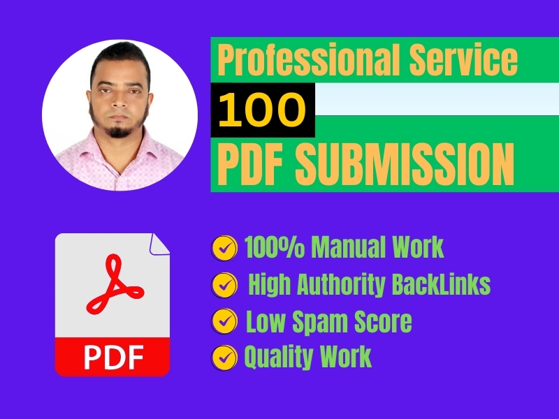 I will do 100 PDF Submission to top document sharing ...