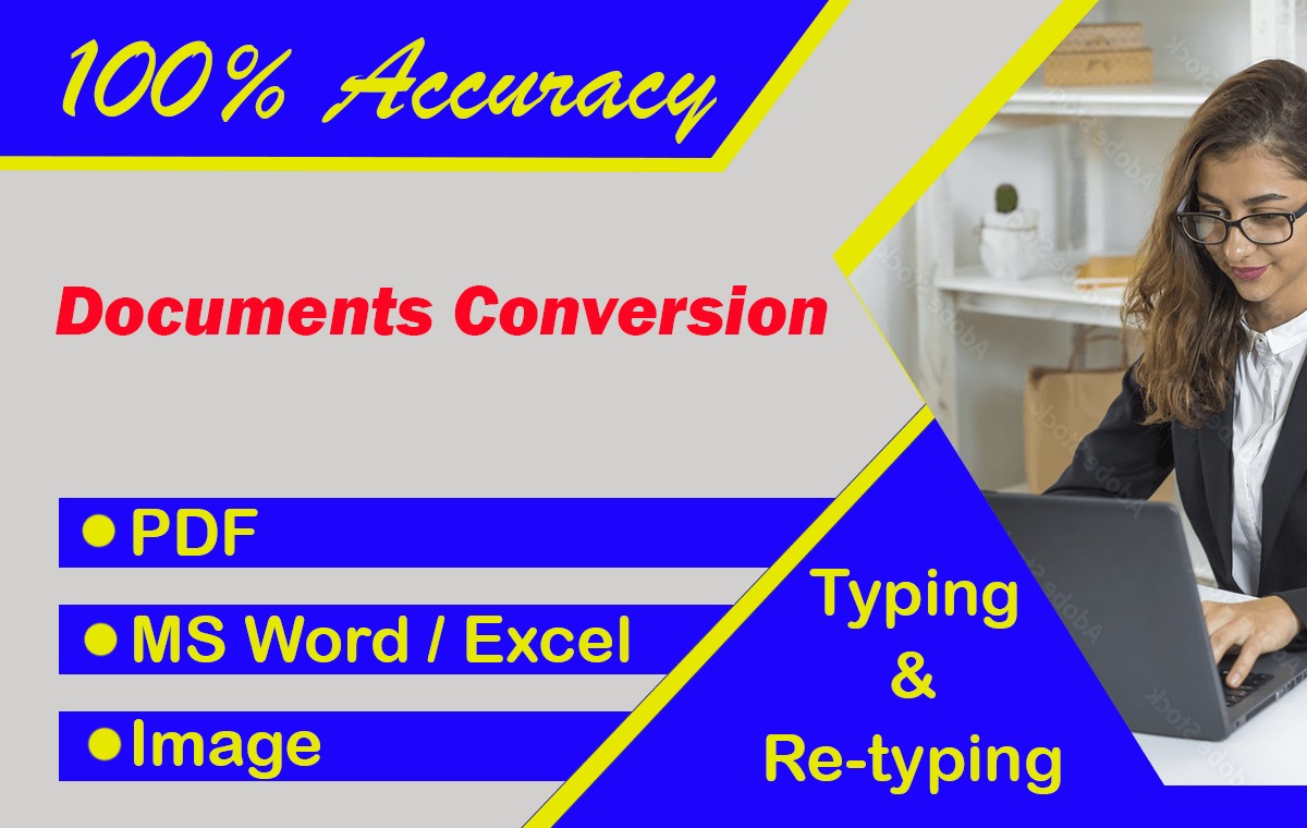 I will convert documents from PDF/image to MS Word/Ex...