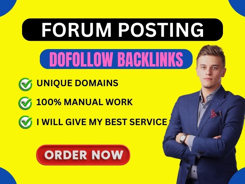 I will do 70 forum posting backlinks unique domains d...