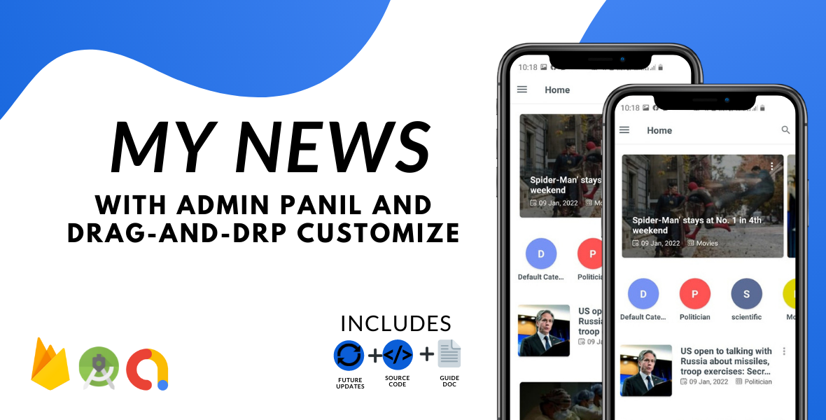 MyNews app - Android News App With Admin Panel Web-ad...