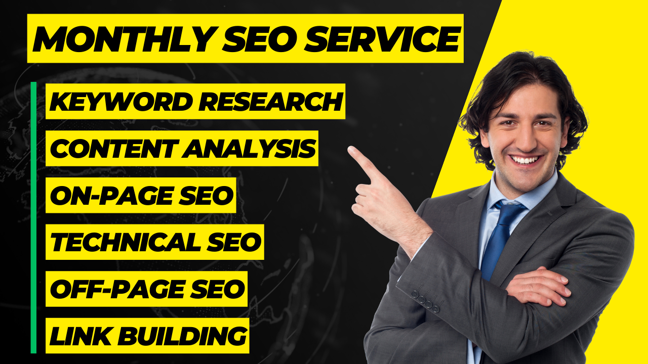 I will do monthly off page SEO service by white hat h...