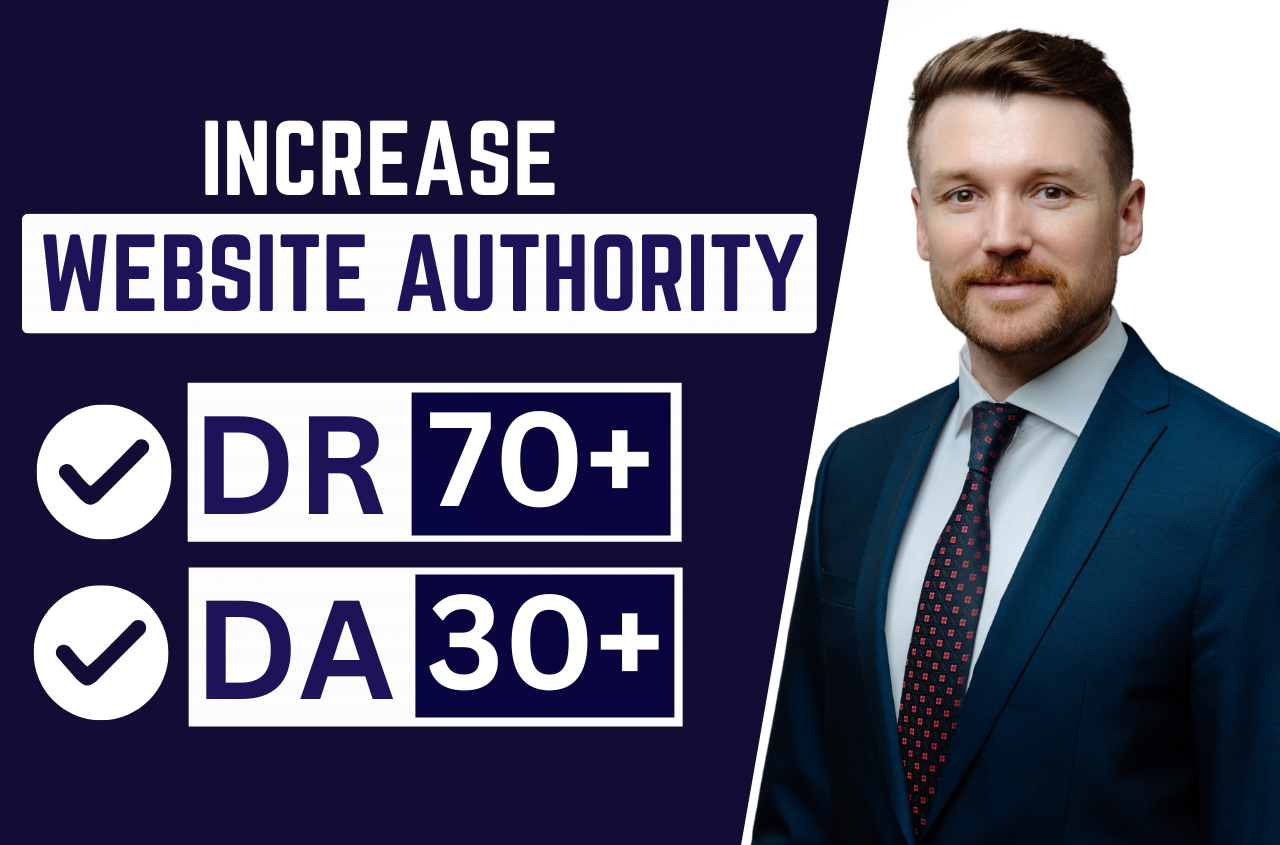 I will increase Ahrefs dr 70 plus, and Moz DA 30 plu...