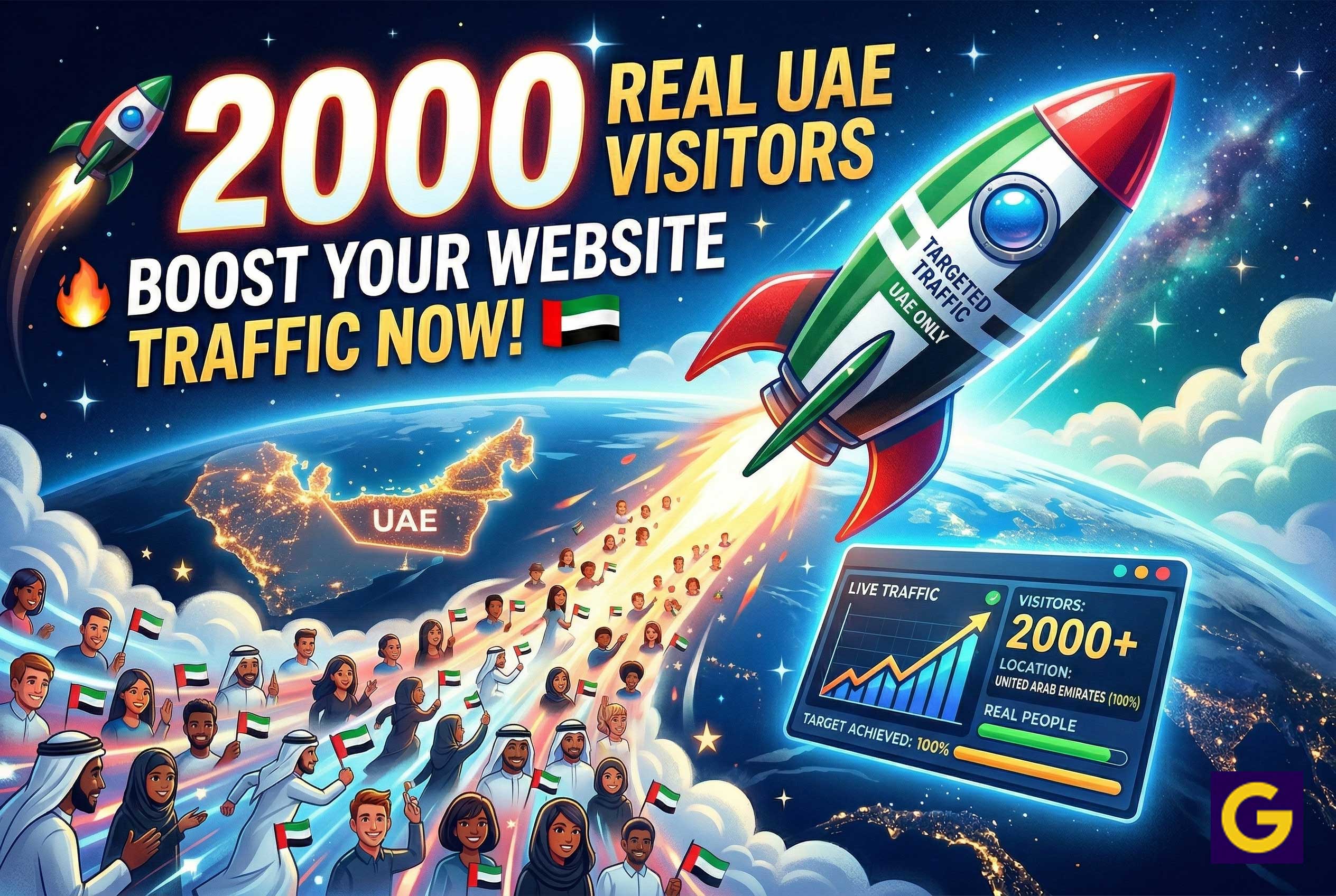 Get 12K Real Traffic United Arab Emirates Targeted Vi...