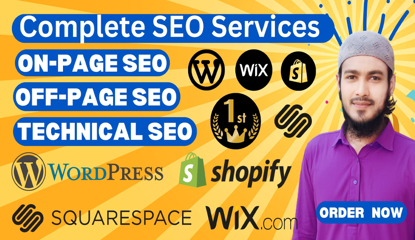 I will do complete SEO services for wordpress, shopi...